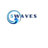 logo with text 5 waves