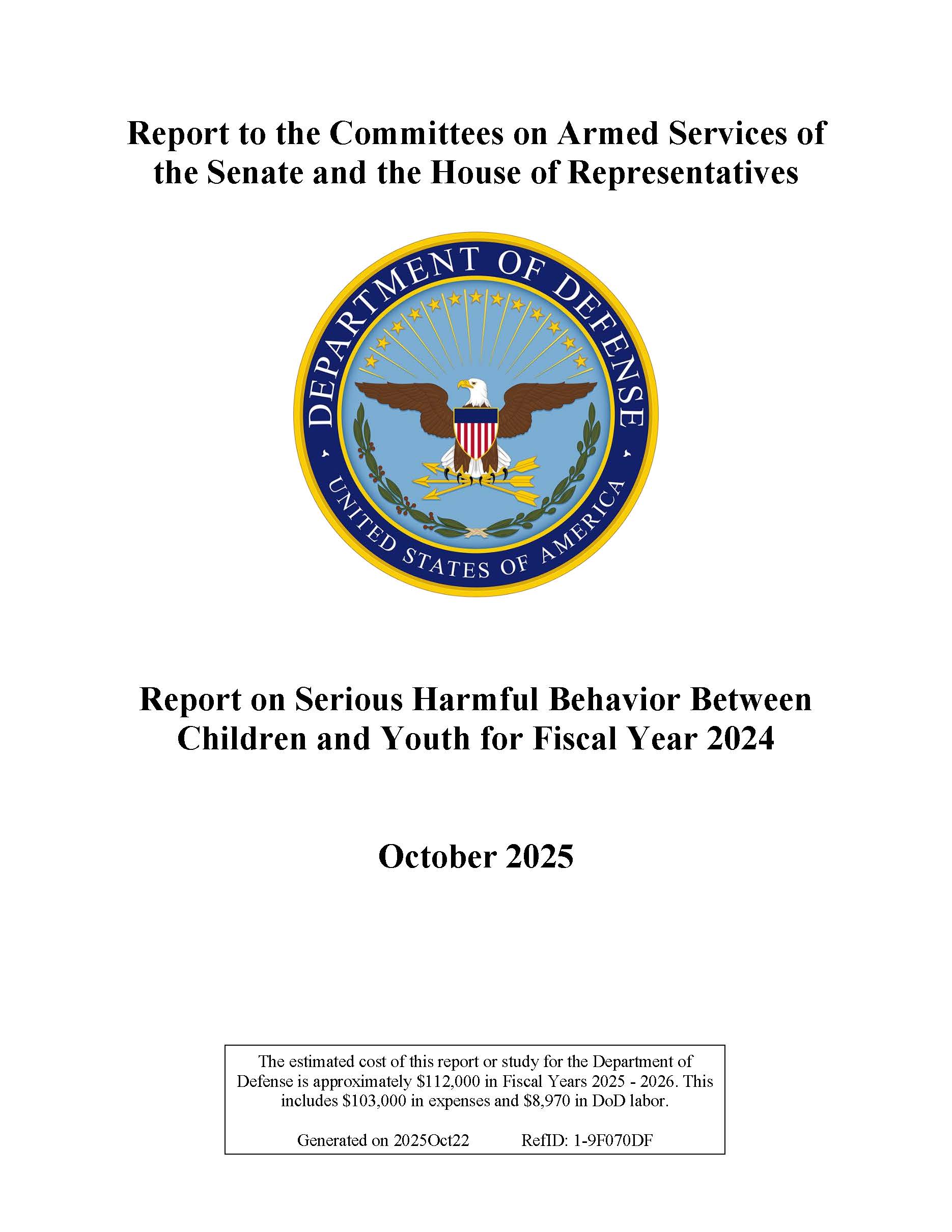 DOD Report Main page