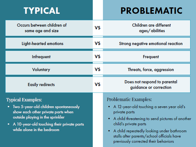 Typical vs Problematic Behaviors Graphic